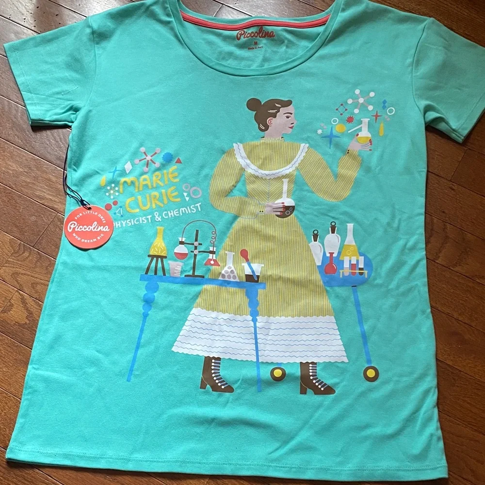 Piccolina Marie Curie Graphic T-Shirt new with tag nwt $36